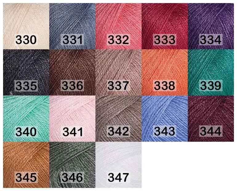 Палитра Yarnart Silky Wool 