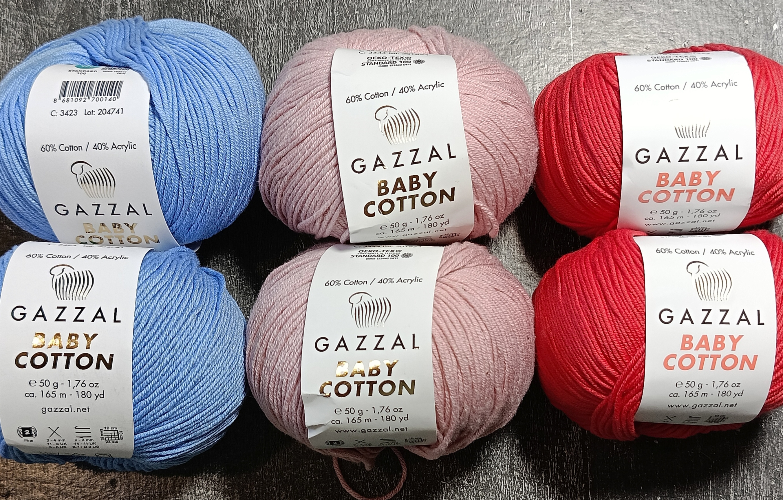 пряжа Gazzal Baby Cotton в наличии и на заказ
