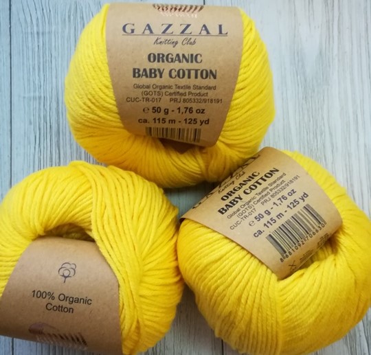 пряжа Gazzal Organic Baby Cotton в наличии и на заказ