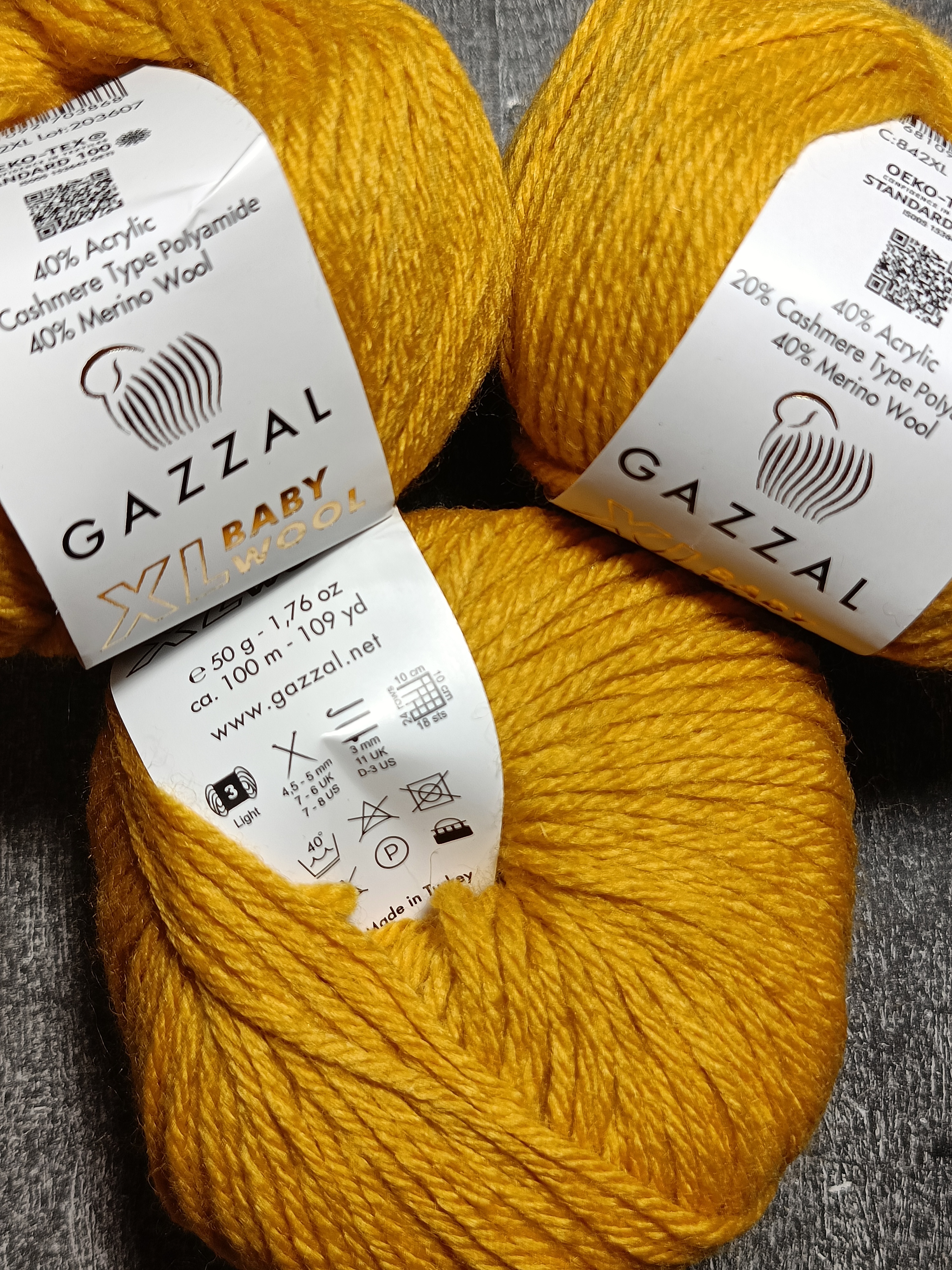 пряжа Gazzal Baby Wool XL в наличии и на заказ