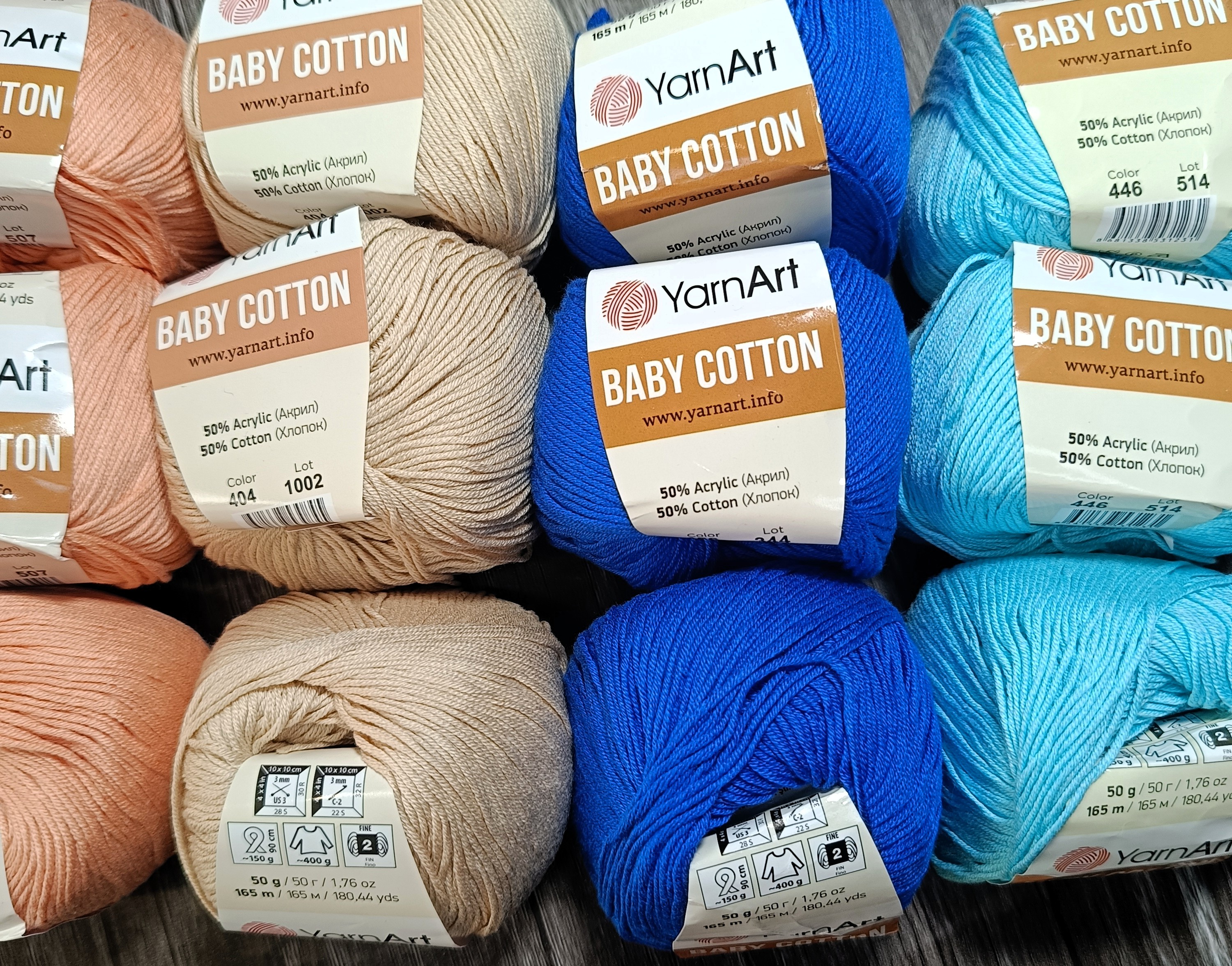 Пряжа YarnArt Baby Cotton в наличии и на заказ.Хлопок