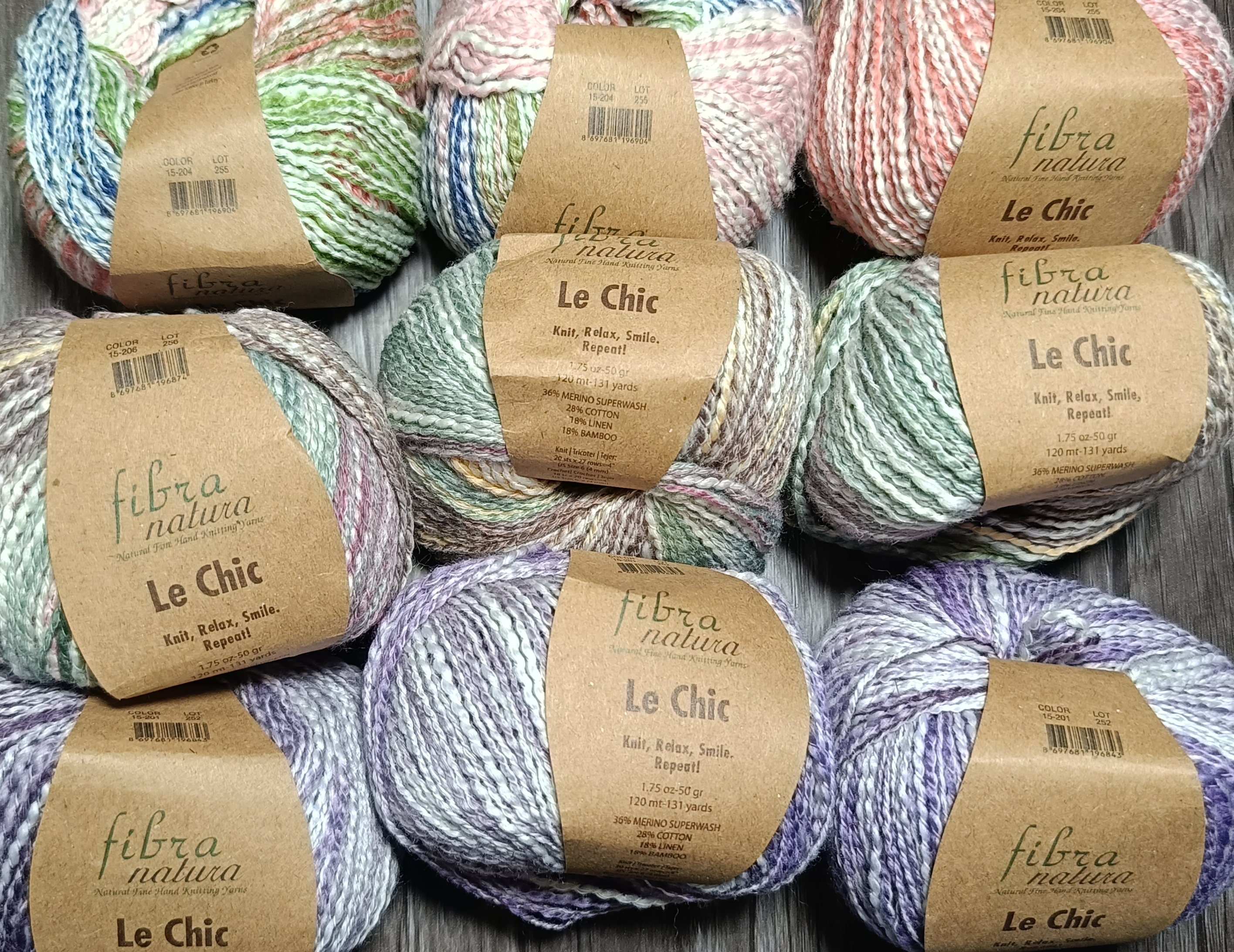 Пряжа  Fibra Natura Le CHIC в наличии