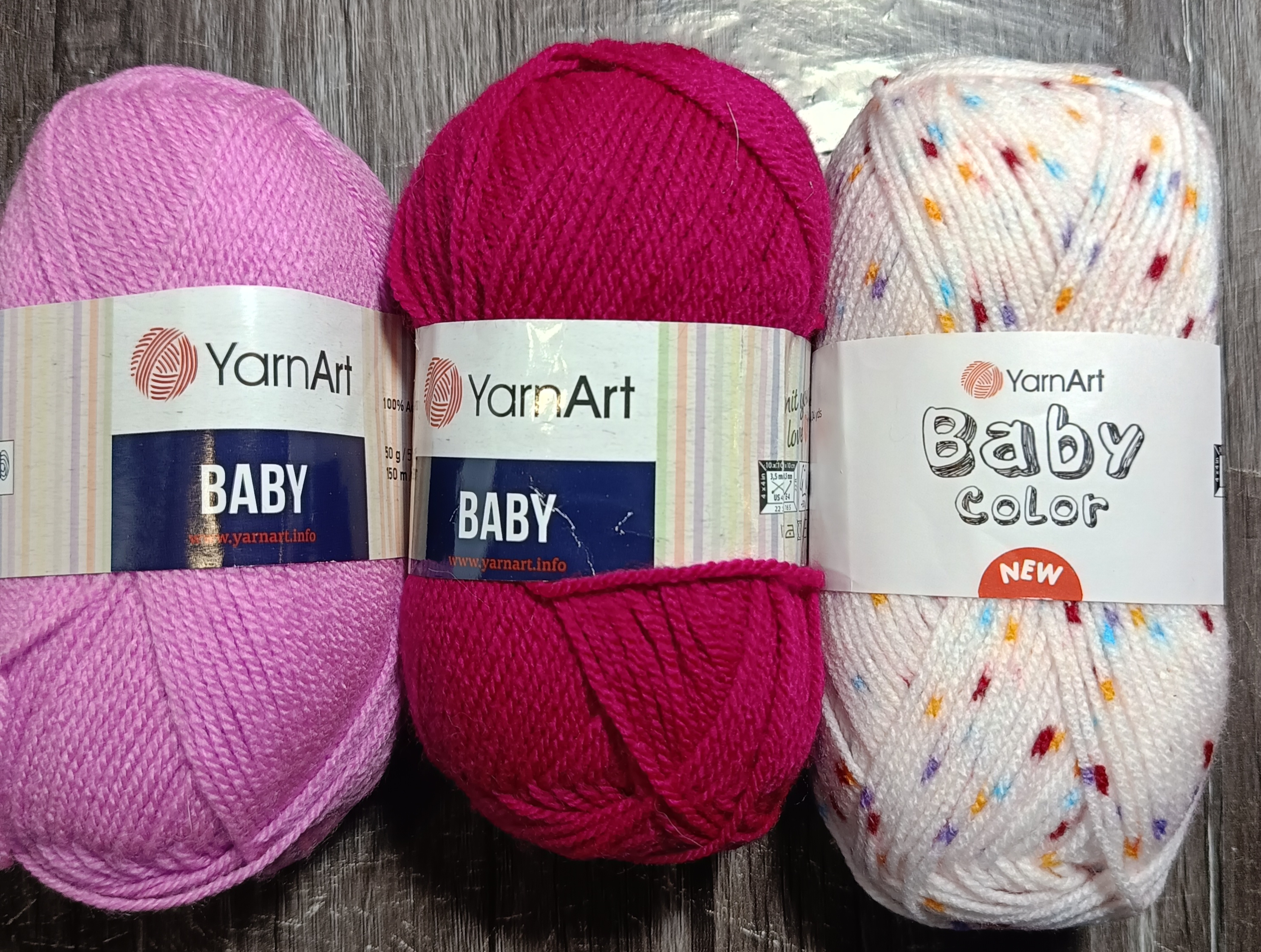 Пряжа YarnArt Baby и Baby Color в наличии и на заказ.Хлопок