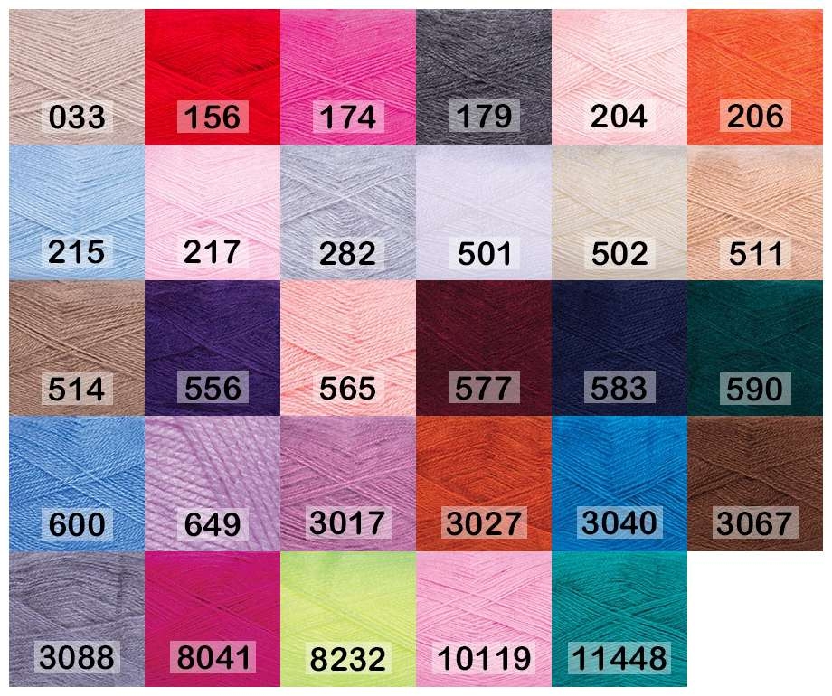 Палитра  Yarnart Angora Star 500м, 100г.  на заказ